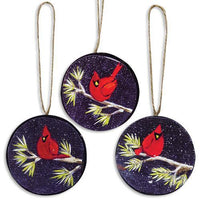 Cardinal Ornament 3 Asstd - The Fox Decor