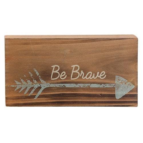 Be Brave Wooden Block 4 asst – The Fox Decor