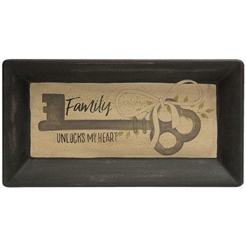 Family Unlocks My Heart Tray 2 Asstd - The Fox Decor