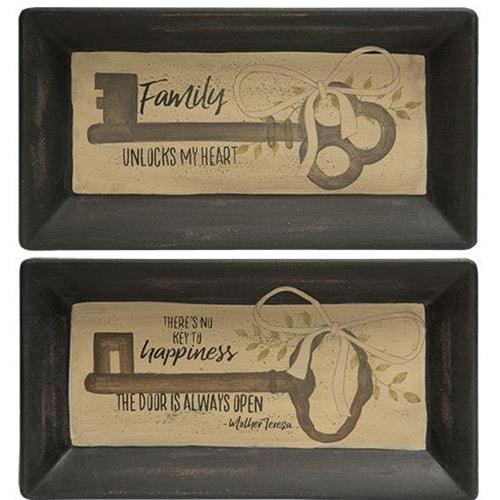 Family Unlocks My Heart Tray 2 Asstd - The Fox Decor