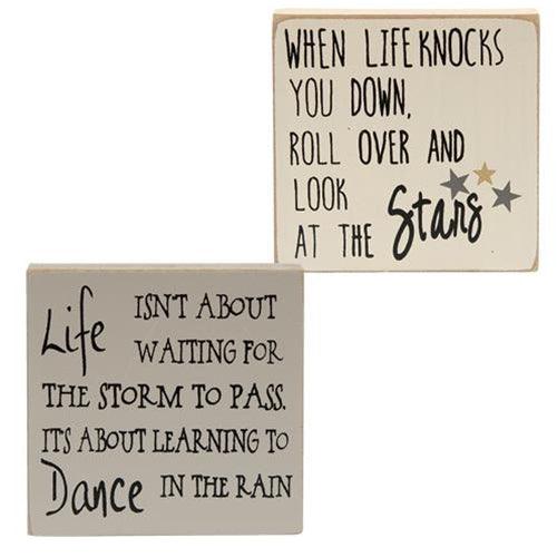Farmhouse Colors Look at the Stars Square Block 2 Asstd - The Fox Decor
