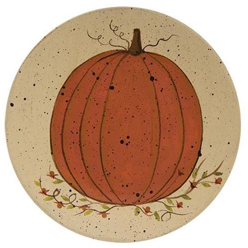 Classic White Pumpkin Plate 3 asstd - The Fox Decor
