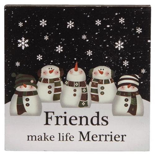 2 Set Friends Make Life Merrier Blocks - The Fox Decor