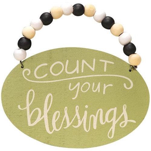 Count Your Blessings Beaded Ornament 4 asstd - The Fox Decor