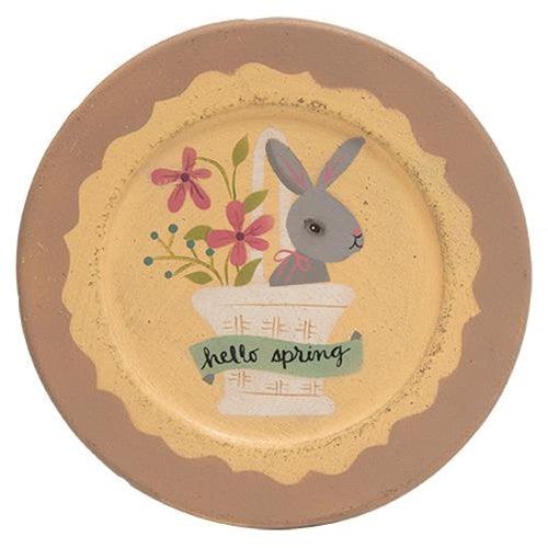 Hello Spring Bunny Plate 2 asstd - The Fox Decor