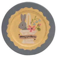 Hello Spring Bunny Plate 2 asstd - The Fox Decor