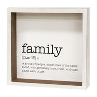 Thumbnail for Family Definition Shadowbox Sign - The Fox Decor