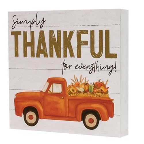 Simply Thankful Truck Box Sign - The Fox Decor