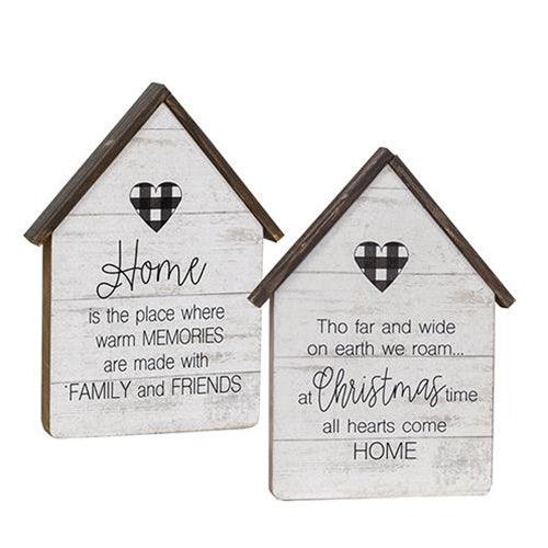 Home Buffalo Check Heart House 2 Asstd - The Fox Decor