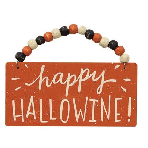 Happy Hallowine Ornament 3 Asstd - The Fox Decor