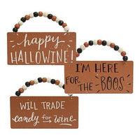 Happy Hallowine Ornament 3 Asstd - The Fox Decor