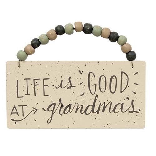 Life is Good at Grandma's Beaded Ornament 3 Asstd - The Fox Decor