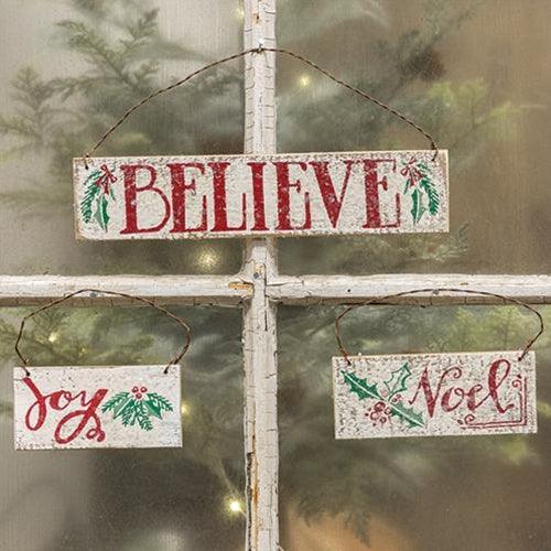 3 Set Xmas Words Ornaments - The Fox Decor