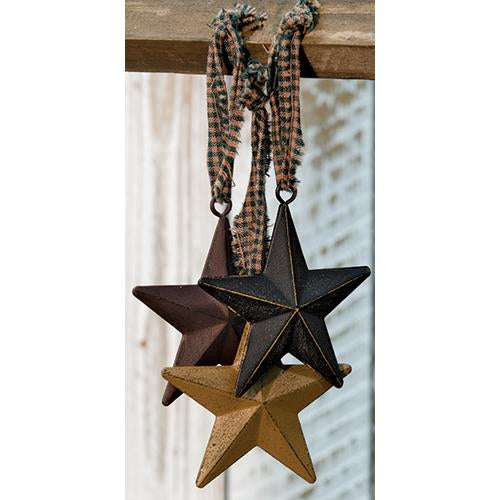 Primitive Star Ornament 3 3 Asstd