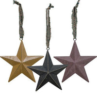 Primitive Star Ornament 45 3 Asstd - The Fox Decor