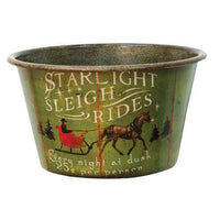 Thumbnail for Sleigh Rides Vintage Tin Bowl - The Fox Decor