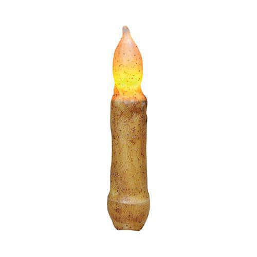4 Burnt Ivory LED Taper - The Fox Decor