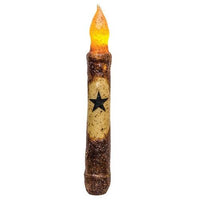 6 Burnt Mustard Star Timer Taper - The Fox Decor