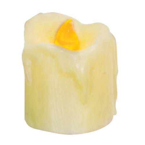 25 Mini Ivory Drip Timer Votive - The Fox Decor