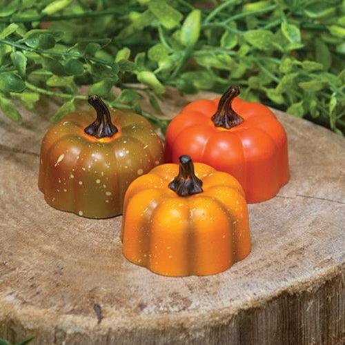 Pumpkin Tealight 3 Asstd each sold individually (not as a set.) - The Fox Decor