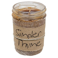 Simpler Thyme Jar Candle 8oz - The Fox Decor