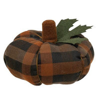 Earthtone Plaid Pumpkin Large - The Fox Decor