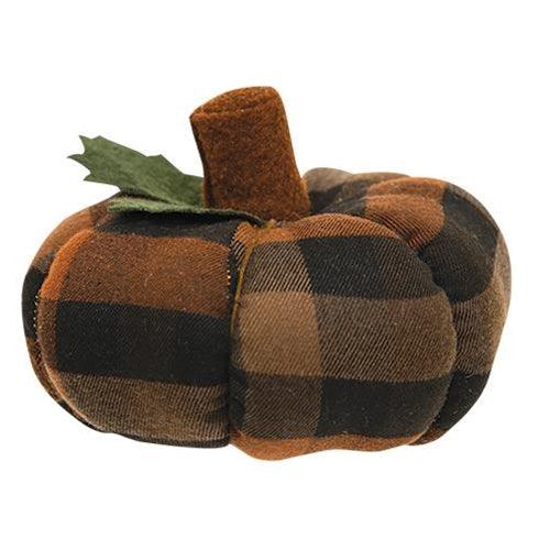 Earthtone Plaid Pumpkin Small - The Fox Decor