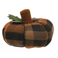 Thumbnail for Earthtone Plaid Pumpkin Small - The Fox Decor