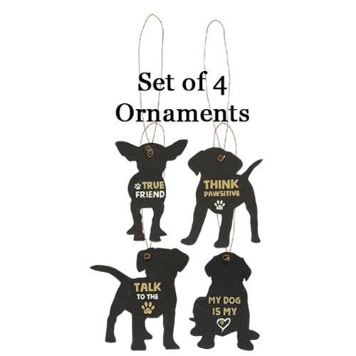 4 Set Dog Ornaments
