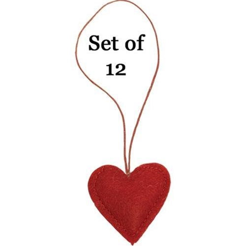 12 Set Heart Ornaments