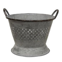 Weathered Tin Colander 8 - The Fox Decor