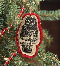 Printed Felt Owl Orn - The Fox Decor