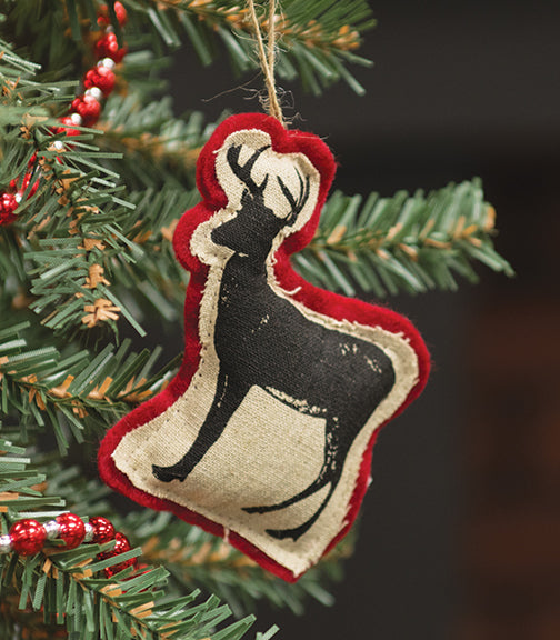 Printed Felt Reindeer Ornament
