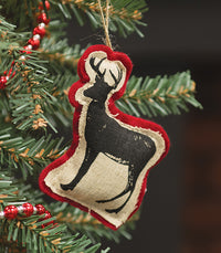 Thumbnail for Printed Felt Reindeer Ornament