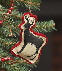 Printed Felt Reindeer Ornament - The Fox Decor