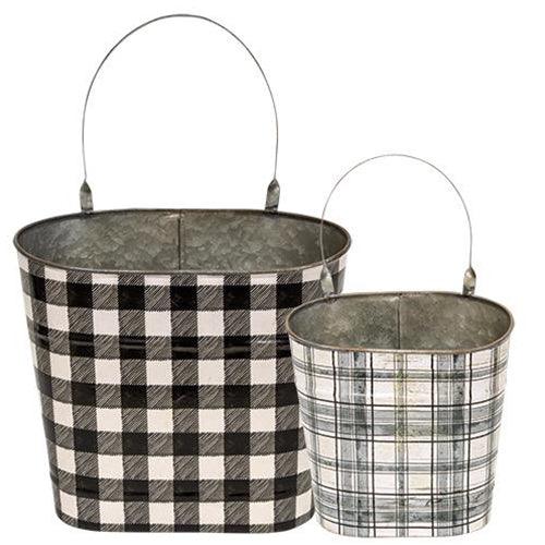 2 Set Plaid Wall Pockets - The Fox Decor