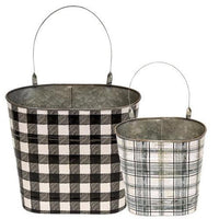 2 Set Plaid Wall Pockets - The Fox Decor