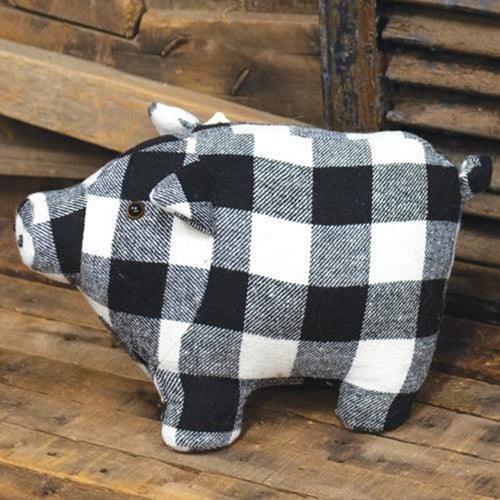 Plaid Pig Door Stopper 2 Asstd - The Fox Decor