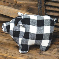 Plaid Pig Door Stopper 2 Asstd - The Fox Decor