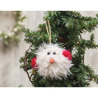 Furry Snowman w Earmuffs Ornament - The Fox Decor