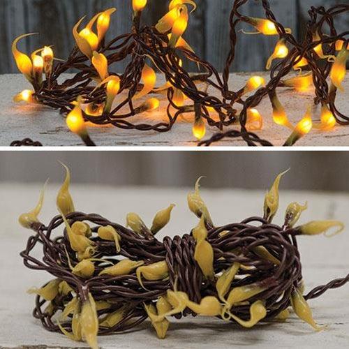 Warm Silicone Teeny Lights Brown Cord 50ct - The Fox Decor