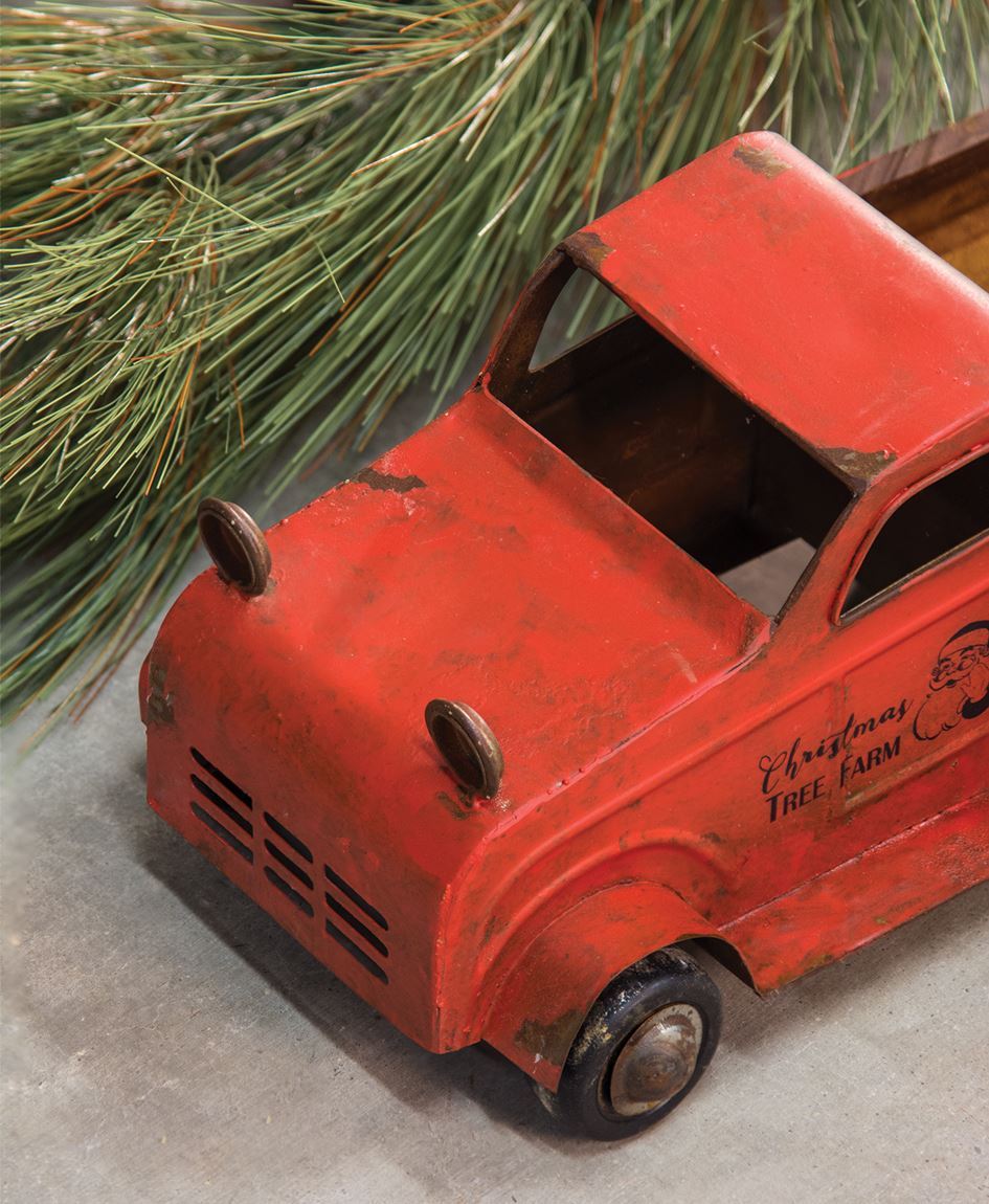 Vintage Red Truck Christmas Decor
