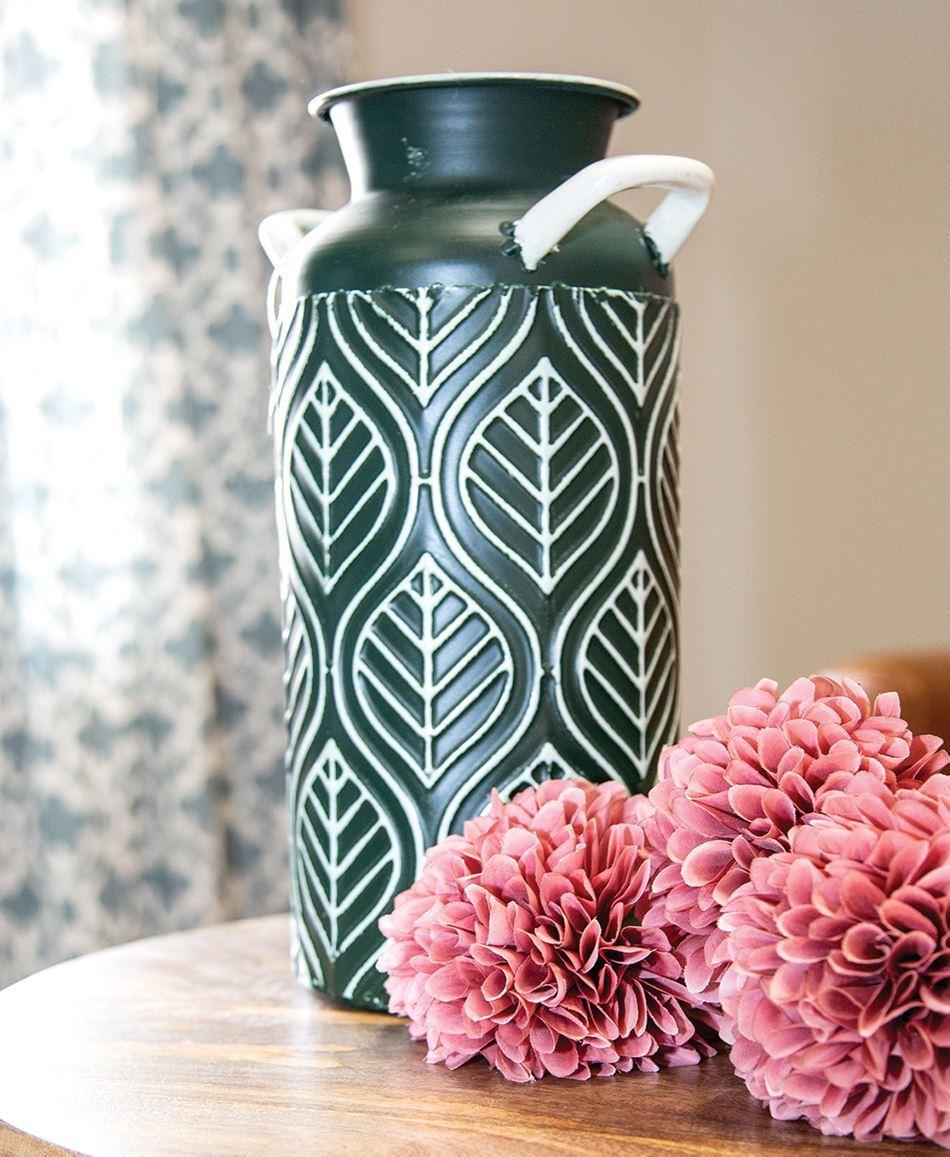 Leaf Enamel Milk Can - The Fox Decor