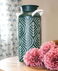 Thumbnail for Leaf Enamel Milk Can - The Fox Decor