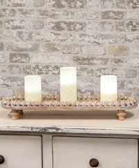 Thumbnail for Beaded Edge Wooden Tray - The Fox Decor