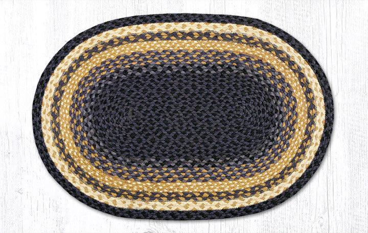 Light Blue/Dark Blue/Mustard Braided Area Rugs - Earth Rugs - The Fox Decor