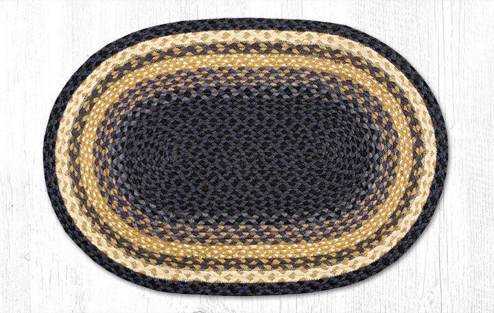 Light Blue/Dark Blue/Mustard Braided Area Rugs - Earth Rugs