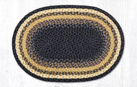 Thumbnail for Light Blue/Dark Blue/Mustard Braided Area Rugs - Earth Rugs - The Fox Decor