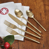 Gold Bamboo Flatware Five Piece Place Setting - Park Designs - The Fox Decor