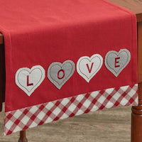 Thumbnail for Love with Hearts Applique Table Runner - 42